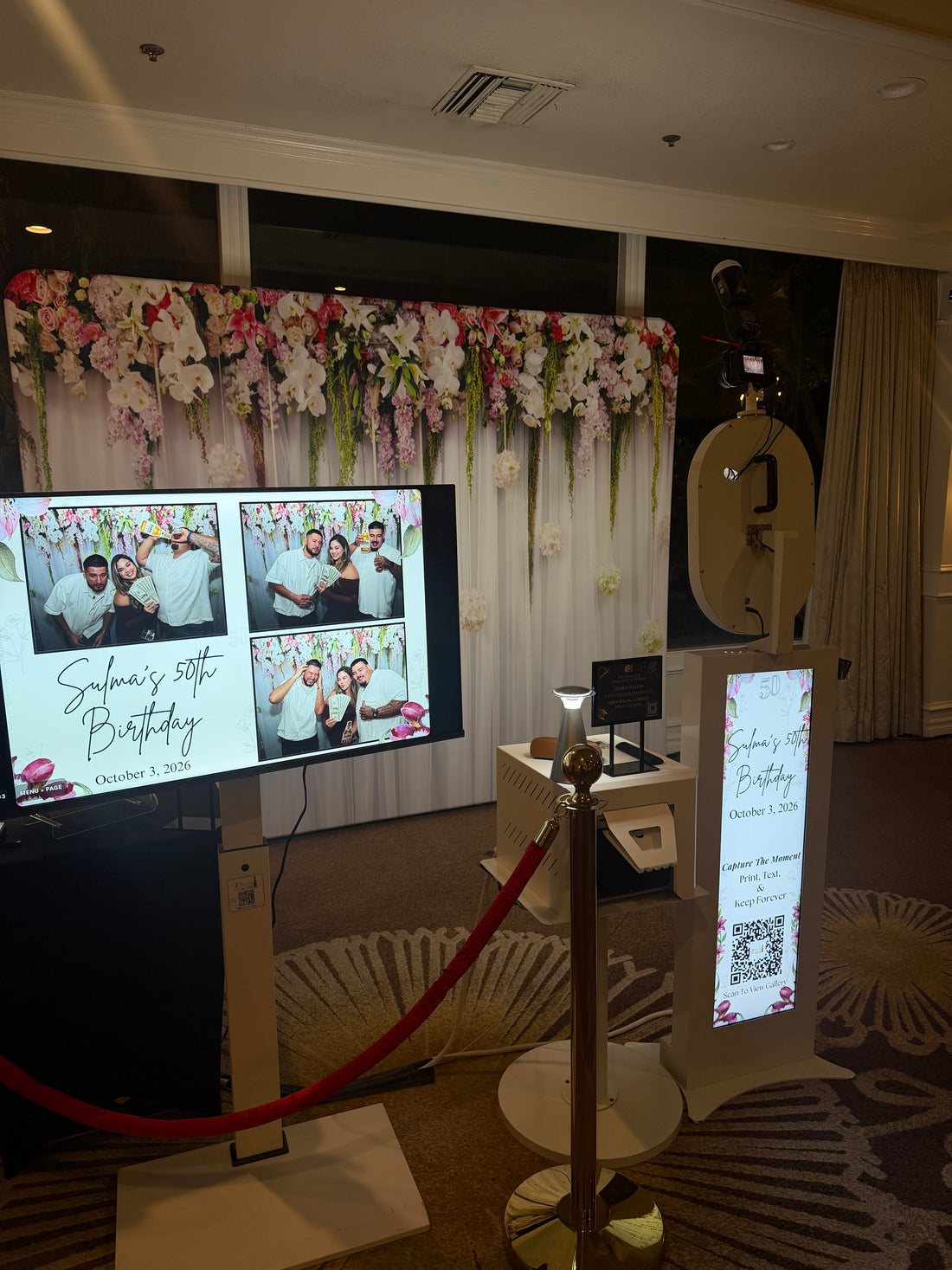 Photo booth setup