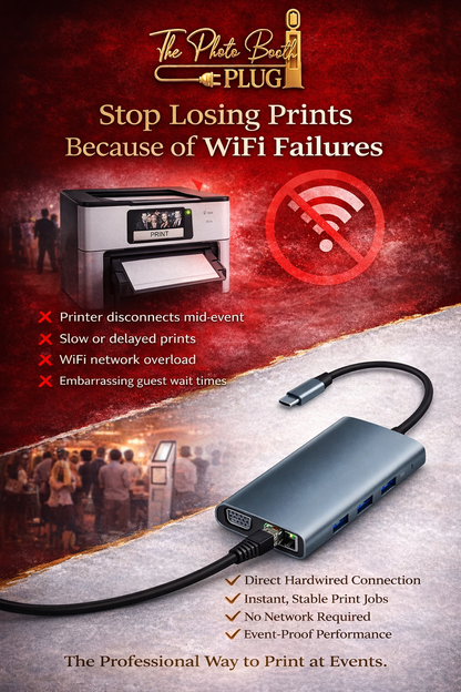 Photo Booth Hardwire Docking Hub (No WiFi Needed)