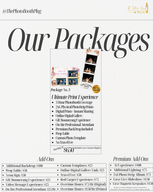 Ultimate Print Experience Package No.3
